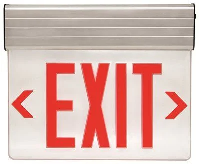 Track lighting with a sleek profileMonument Edge-Lit Led Exit Sign Single Face Red