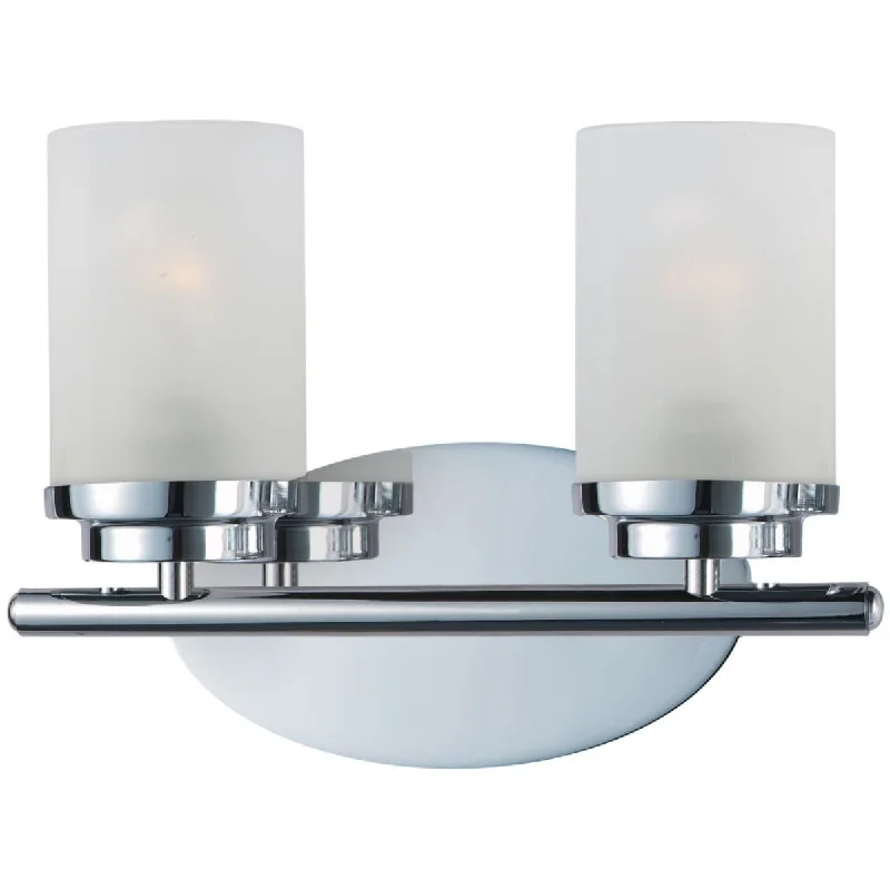 Industrial Lighting for Furniture FactoriesCorona 12 in. 2 Lights Vanity Light Polished Chrome Finish with frosted glass Industrial Lighting for Furniture FactoriesCorona 12 in. 2 Lights Vanity Light Polished Chrome Finish with frosted glass