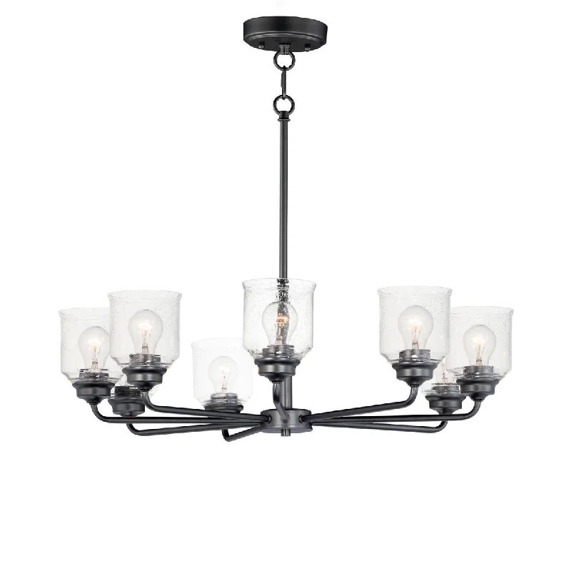 Industrial Lighting for Electronics ManufacturingAcadia 32 in. 8 Lights Chandelier Black Finish Industrial Lighting for Electronics ManufacturingAcadia 32 in. 8 Lights Chandelier Black Finish
