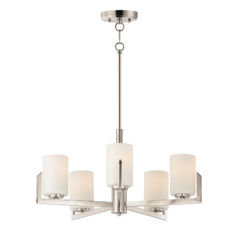 High - Bay LED Industrial Lighting for WarehousesDart 26 in. 5 Lights Chandelier Nickel Finish High - Bay LED Industrial Lighting for WarehousesDart 26 in. 5 Lights Chandelier Nickel Finish