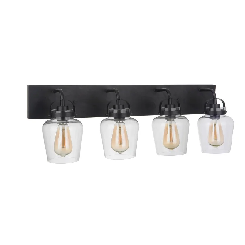Industrial Area Lighting for Large Open SpacesTrystan 4 Light Vanity in Flat Black