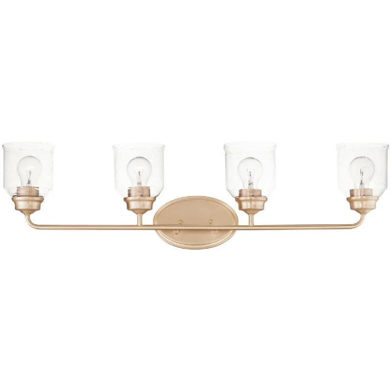 Industrial Wall - Mounted Lighting for Workshop WallsAcadia 35 in. 4 Lights Vanity Light Gold finish