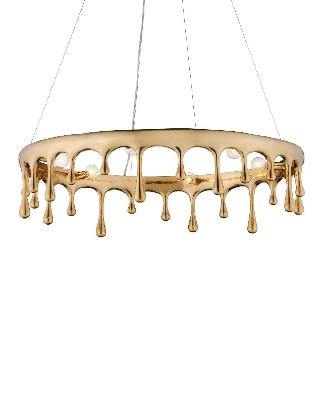 Industrial Pendant Lighting for Machine ShopsLiquid Six Light Chandelier