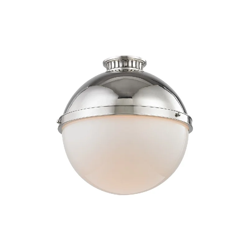 Industrial Lighting for Food Processing FactoriesLatham One Light Flush Mount