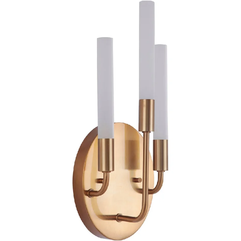 Industrial Emergency Lighting for Safety in FactoriesValdi 3 Light LED Wall Sconce in Satin Brass Industrial Emergency Lighting for Safety in FactoriesValdi 3 Light LED Wall Sconce in Satin Brass