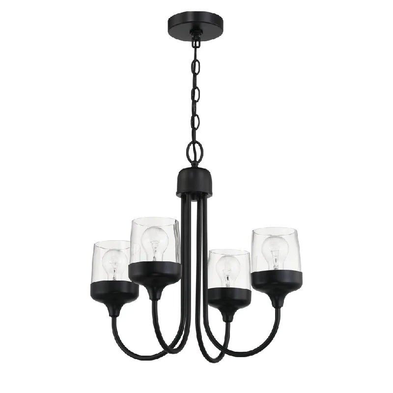 Industrial Lighting for Automotive Manufacturing PlantsWrenn 4 Light Chandelier in Flat Black Industrial Lighting for Automotive Manufacturing PlantsWrenn 4 Light Chandelier in Flat Black