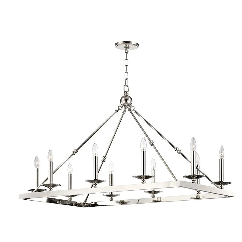 Industrial Lighting for Chemical PlantsAllendale Ten Light Chandelier