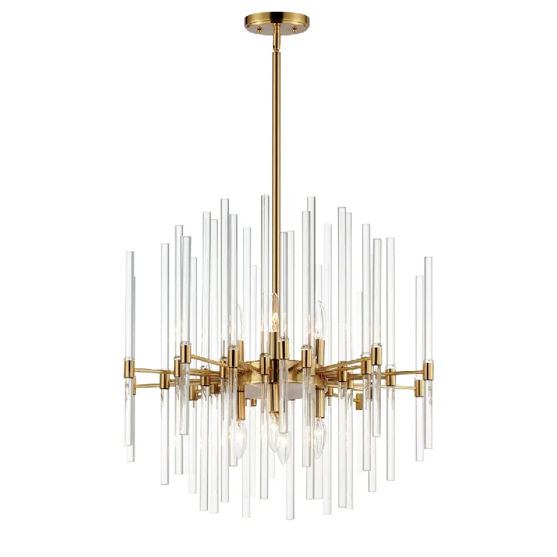 Waterproof Industrial Lighting for Wet AreasDivine 24 in. 8 Lights Chandelier Gold Finish Waterproof Industrial Lighting for Wet AreasDivine 24 in. 8 Lights Chandelier Gold Finish