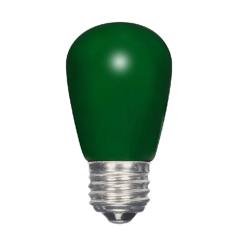 Industrial Lighting with High CRI (Color Rendering Index) for True Color Perception1.4 Watt LED - S14 - Ceramic Green - Medium base - 120 Volt - Carded - 12 Pack Industrial Lighting with High CRI (Color Rendering Index) for True Color Perception1.4 Watt LED - S14 - Ceramic Green - Medium base - 120 Volt - Carded - 12 Pack
