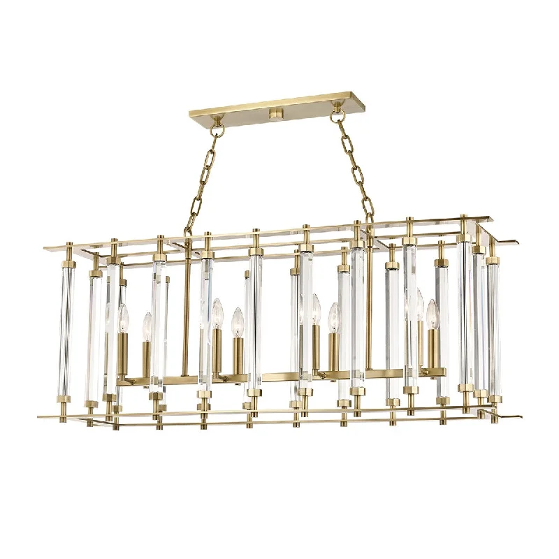 Industrial Lighting for Textile MillsHaddon Eight Light Island Pendant