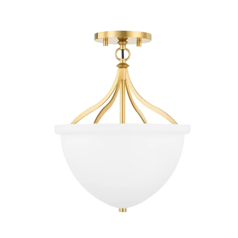 Shock - Resistant Industrial Lighting for Vibrating Machinery AreasBrowne One Light Semi Flush