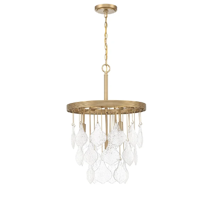 Industrial Ceiling - Mounted Lighting for Assembly PlantsVesi 4 Light Pendant in Satin Brass Industrial Ceiling - Mounted Lighting for Assembly PlantsVesi 4 Light Pendant in Satin Brass
