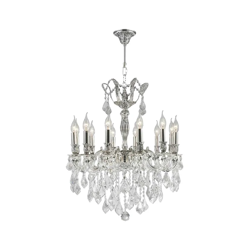 Chandeliers with Multiple Lights for Maximum IlluminationChandeliers with Multiple Lights for Maximum IlluminationAMERICANA 12 Light Crystal Chandelier - Silver Plated