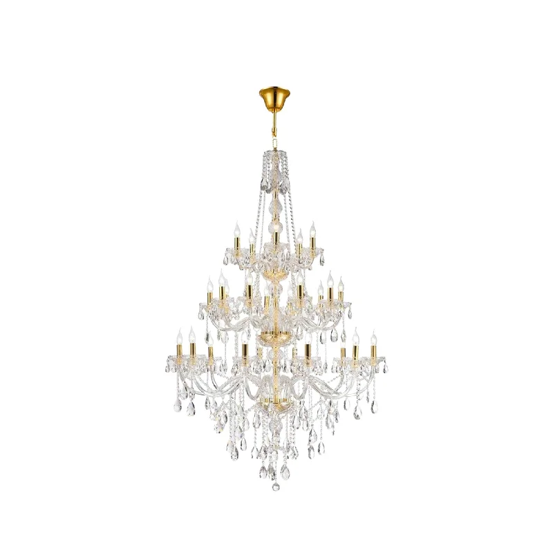 Chandeliers with Colored Glass for a Splash of ColorChandeliers with Colored Glass for a Splash of ColorBohemian Elegance 25 Light Crystal Chandelier- GOLD
