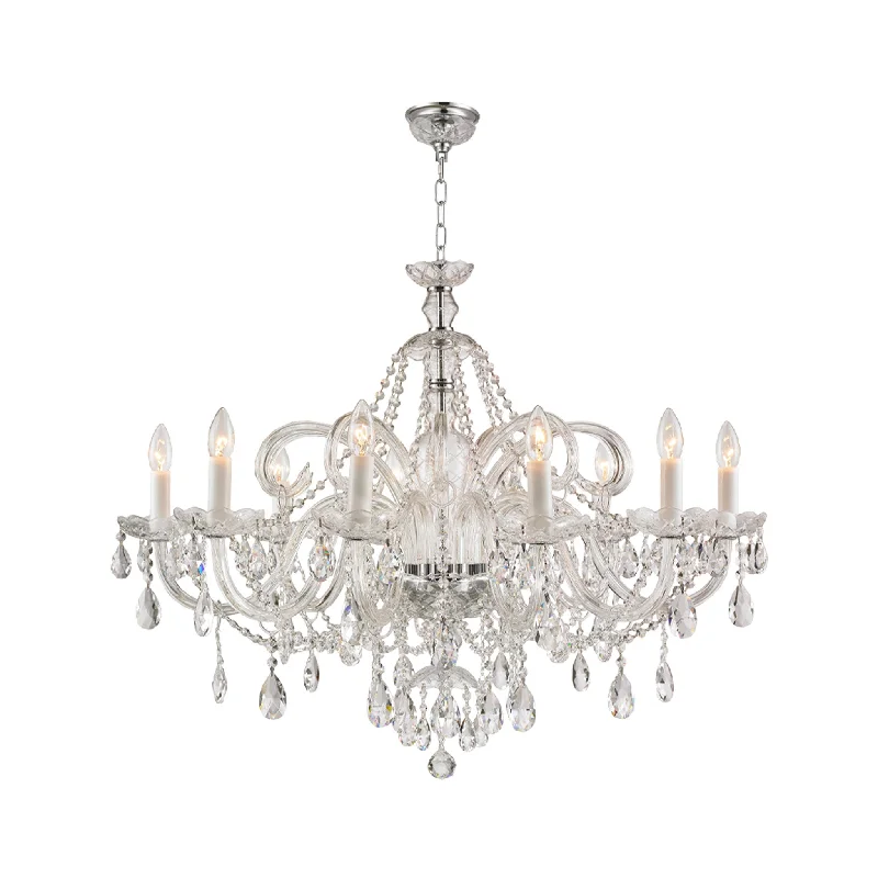 Chandeliers for Low Ceilings to Avoid OvercrowdingChandeliers for Low Ceilings to Avoid OvercrowdingBohemian Prague 10 Arm Crystal Chandelier - Chrome Fixtures