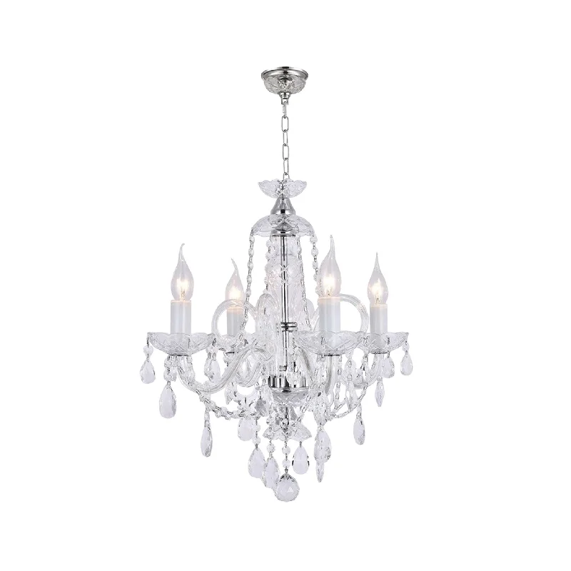 Victorian - Inspired Chandeliers with Ornate DetailsVictorian - Inspired Chandeliers with Ornate DetailsBohemian Prague 4 Arm Crystal Chandelier - Chrome Fixtures Victorian - Inspired Chandeliers with Ornate DetailsVictorian - Inspired Chandeliers with Ornate DetailsBohemian Prague 4 Arm Crystal Chandelier - Chrome Fixtures