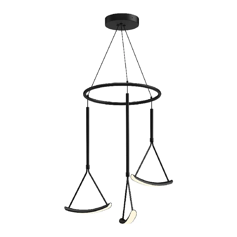 Chandeliers with Metal Frames in Black FinishChandeliers with Metal Frames in Black FinishMobil LED Chandelier