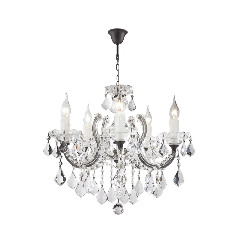 Chandeliers with Colored Glass for a Splash of ColorChandeliers with Colored Glass for a Splash of ColorMaria Theresa 5 Light Crystal Chandelier - RUSTIC