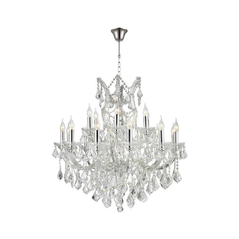 Incandescent Chandeliers for a Warm and Traditional GlowIncandescent Chandeliers for a Warm and Traditional GlowMaria Theresa Crystal Chandelier Grande 19 Light - CHROME
