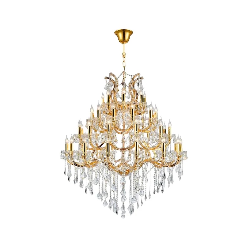 Chandeliers with Adjustable Arms for Directional LightingChandeliers with Adjustable Arms for Directional LightingMaria Theresa Crystal Chandelier Grande 48 Light- GOLD