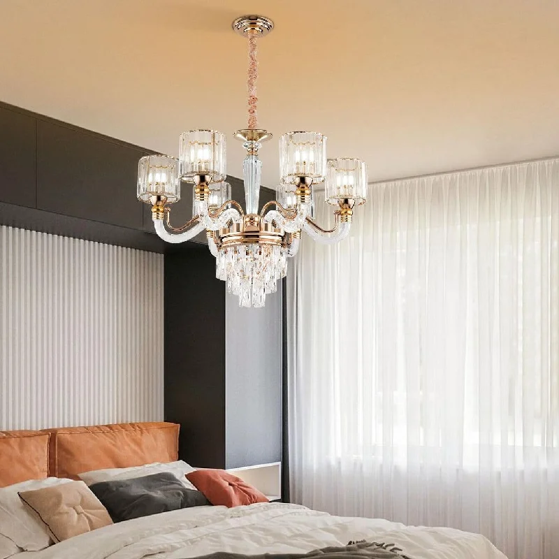 Chandeliers with Adjustable Arms for Directional LightingChandeliers with Adjustable Arms for Directional LightingModern Crystal Chandelier 6 Lights Rustic Gold Pendant Lighting Chandeliers with Adjustable Arms for Directional LightingChandeliers with Adjustable Arms for Directional LightingModern Crystal Chandelier 6 Lights Rustic Gold Pendant Lighting