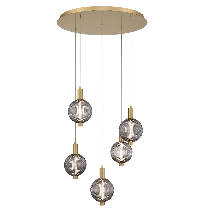 Chandeliers with Colored Glass for a Splash of ColorChandeliers with Colored Glass for a Splash of ColorPalmas Multi-Light LED Chandelier