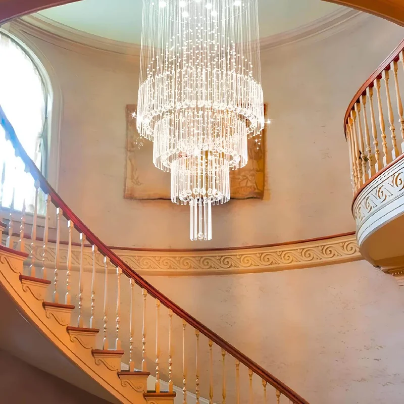 Bohemian - Style Beaded Chandeliers for Eclectic DecorBohemian - Style Beaded Chandeliers for Eclectic DecorFloating Castle Raindrop Crystal Chandelier For Entryway - Double Layer Bohemian - Style Beaded Chandeliers for Eclectic DecorBohemian - Style Beaded Chandeliers for Eclectic DecorFloating Castle Raindrop Crystal Chandelier For Entryway - Double Layer