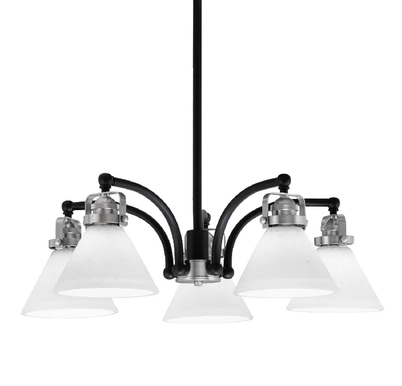Oversized Chandeliers as a Statement Piece in Living RoomsOversized Chandeliers as a Statement Piece in Living RoomsToltec Easton 1945-MBBN-312 Chandelier Light - Matte Black & Brushed Nickel