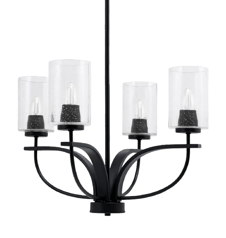 Chandeliers with Clear Crystal for a Sparkling EffectChandeliers with Clear Crystal for a Sparkling EffectToltec Cavella 3904-MB-300 Chandelier Light - Matte Black