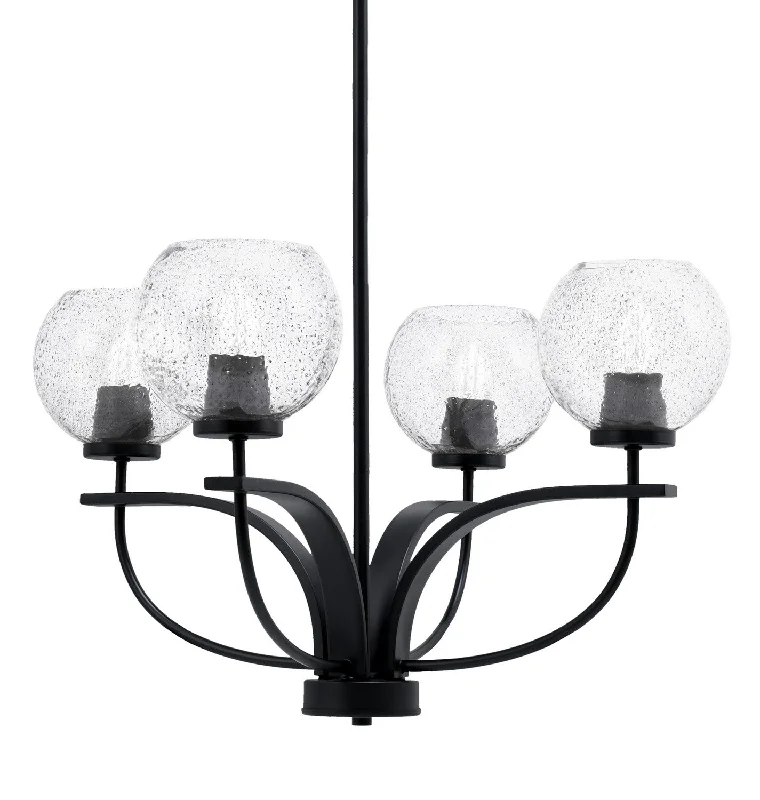 Chandeliers with Clear Crystal for a Sparkling EffectChandeliers with Clear Crystal for a Sparkling EffectToltec Cavella 3904-MB-4102 Chandelier Light - Matte Black