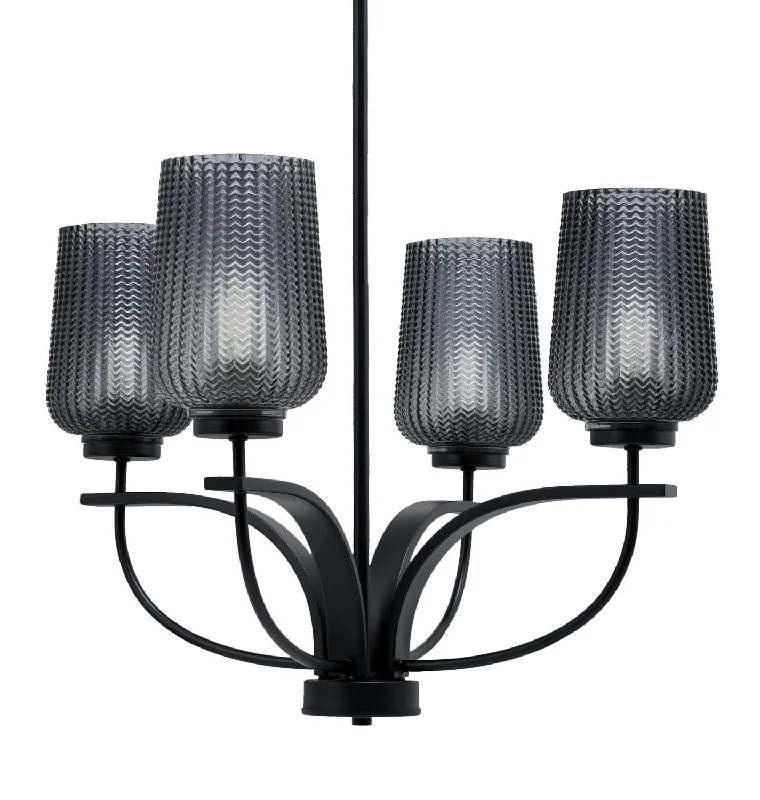 Rustic Wood Chandeliers for Country - Style HousesRustic Wood Chandeliers for Country - Style HousesToltec Cavella 3904-MB-4252 Chandelier Light - Matte Black