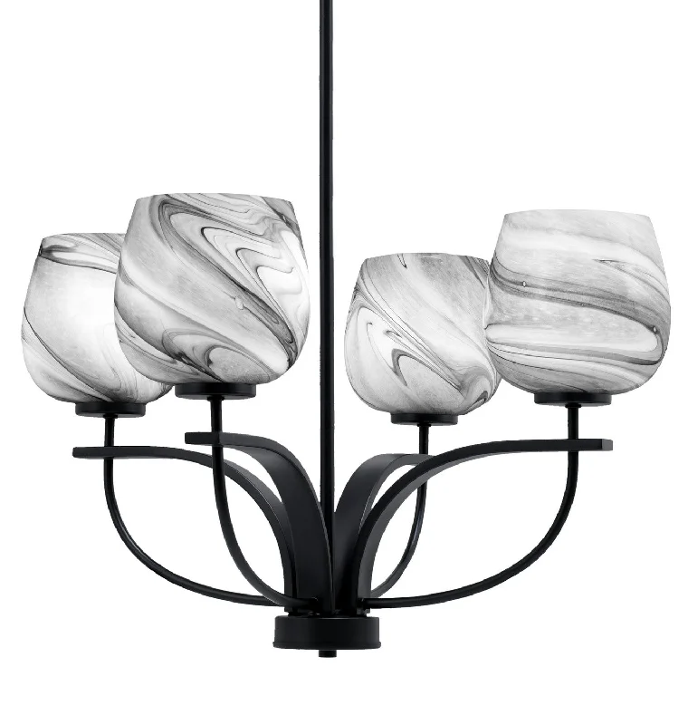 Rustic Wood Chandeliers for Country - Style HousesRustic Wood Chandeliers for Country - Style HousesToltec Cavella 3904-MB-4819 Chandelier Light - Matte Black