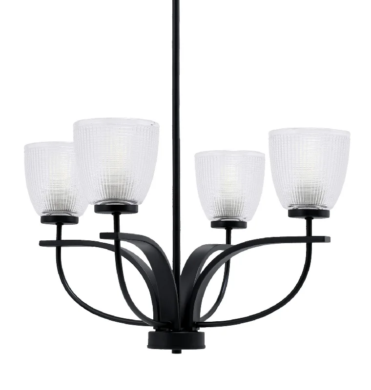 Chandeliers with Colored Glass for a Splash of ColorChandeliers with Colored Glass for a Splash of ColorToltec Cavella 3904-MB-500 Chandelier Light - Matte Black