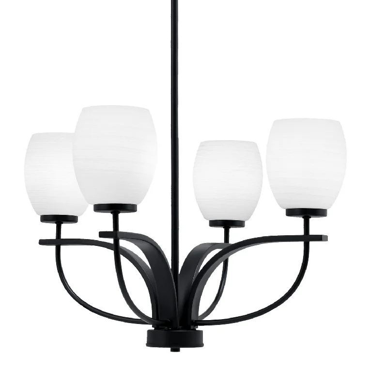 Victorian - Inspired Chandeliers with Ornate DetailsVictorian - Inspired Chandeliers with Ornate DetailsToltec Cavella 3904-MB-615 Chandelier Light - Matte Black