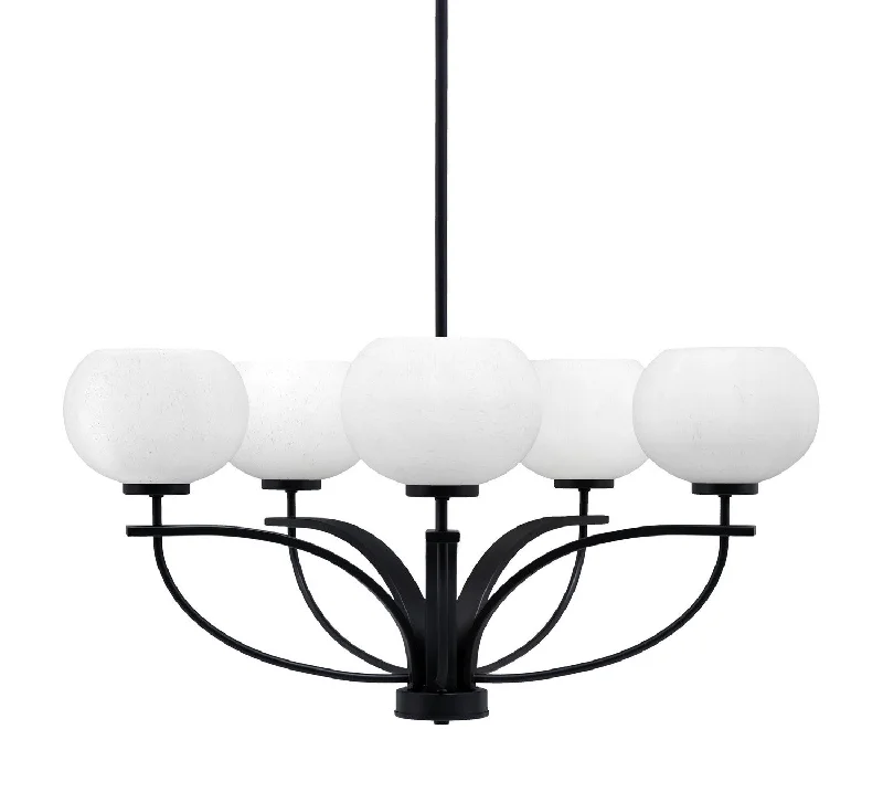 Chandeliers with Clear Crystal for a Sparkling EffectChandeliers with Clear Crystal for a Sparkling EffectToltec Cavella 3905-MB-212 Chandelier Light - Matte Black