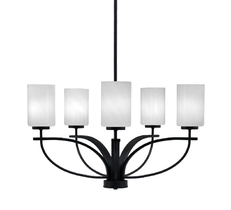 Chandeliers with Metal Frames in Silver FinishChandeliers with Metal Frames in Silver FinishToltec Cavella 3905-MB-3001 Chandelier Light - Matte Black