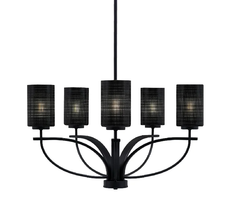 Chandeliers with Metal Frames in Silver FinishChandeliers with Metal Frames in Silver FinishToltec Cavella 3905-MB-4069 Chandelier Light - Matte Black