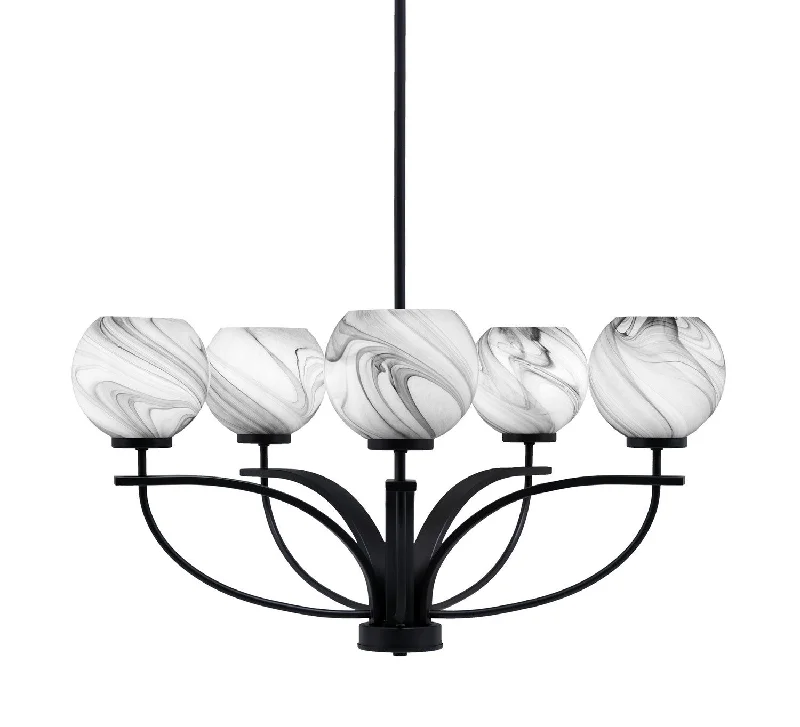 Chandeliers with Sputnik - Style Design for a Futuristic VibeChandeliers with Sputnik - Style Design for a Futuristic VibeToltec Cavella 3905-MB-4109 Chandelier Light - Matte Black