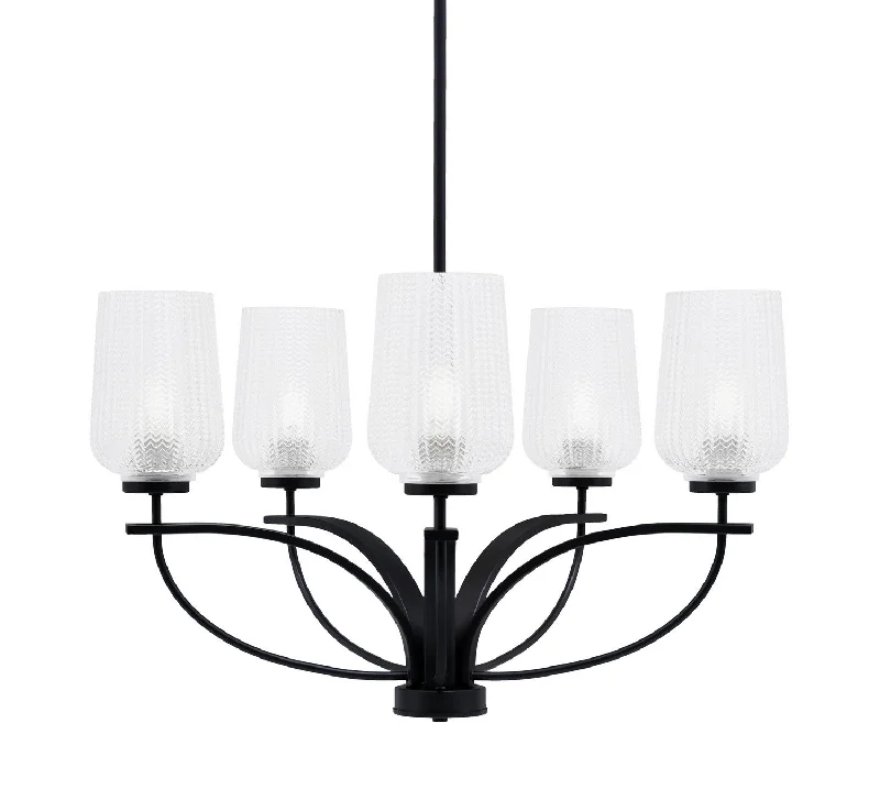Chandeliers with Murano Glass for a High - End Artistic TouchChandeliers with Murano Glass for a High - End Artistic TouchToltec Cavella 3905-MB-4250 Chandelier Light - Matte Black