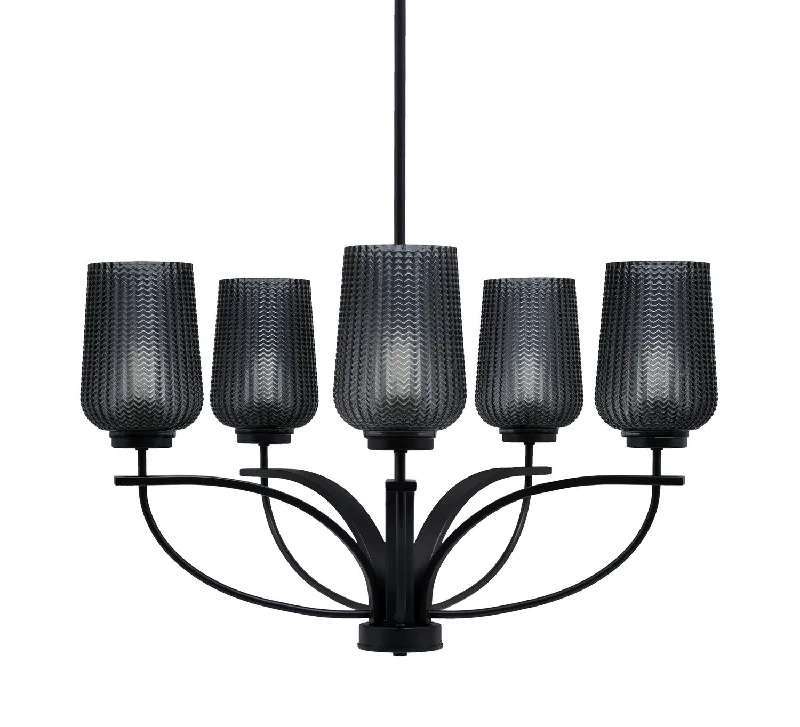 Chandeliers with Adjustable Arms for Directional LightingChandeliers with Adjustable Arms for Directional LightingToltec Cavella 3905-MB-4252 Chandelier Light - Matte Black