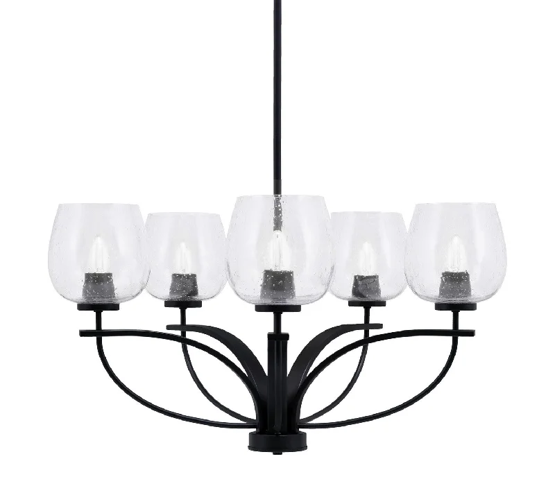 Art Deco Chandeliers for a Retro - Glam LookArt Deco Chandeliers for a Retro - Glam LookToltec Cavella 3905-MB-4810 Chandelier Light - Matte Black
