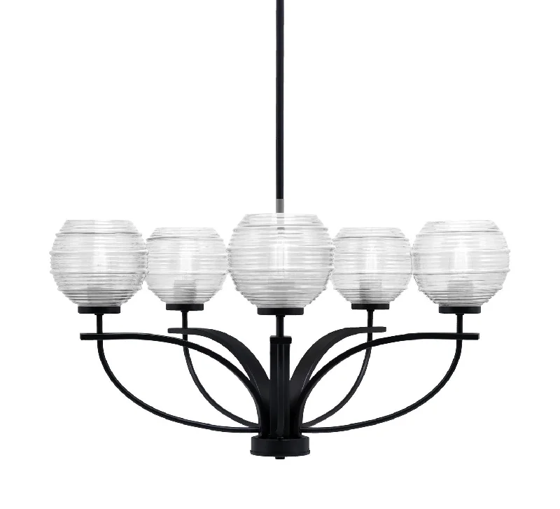Chandeliers with Murano Glass for a High - End Artistic TouchChandeliers with Murano Glass for a High - End Artistic TouchToltec Cavella 3905-MB-5110 Chandelier Light - Matte Black