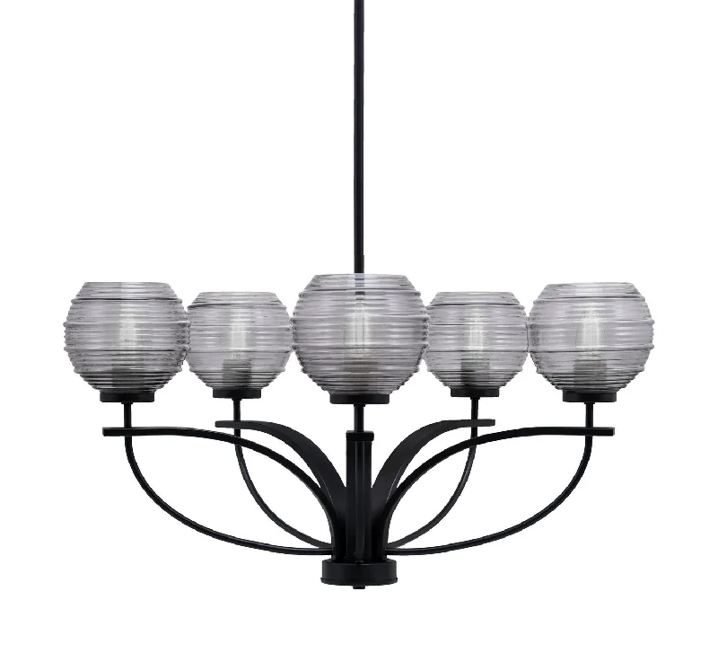 Mid - Century Modern Chandeliers for Vintage AppealMid - Century Modern Chandeliers for Vintage AppealToltec Cavella 3905-MB-5112 Chandelier Light - Matte Black