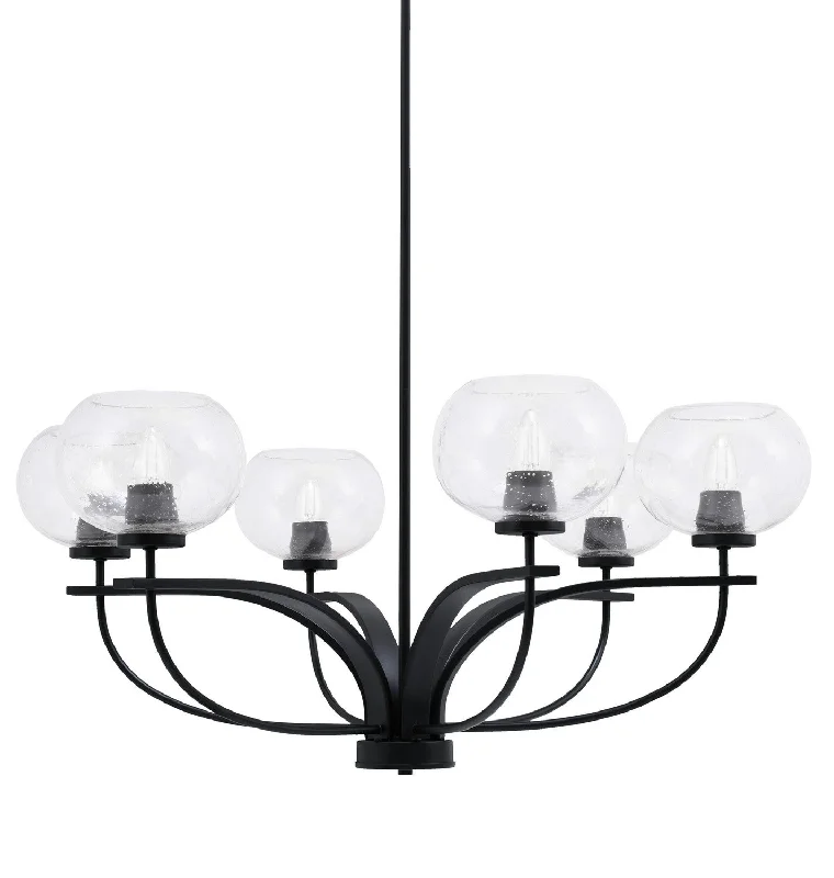 Chandeliers with Candle - Style Bulbs for a Classic AestheticChandeliers with Candle - Style Bulbs for a Classic AestheticToltec Cavella 3906-MB-202 Chandelier Light - Matte Black