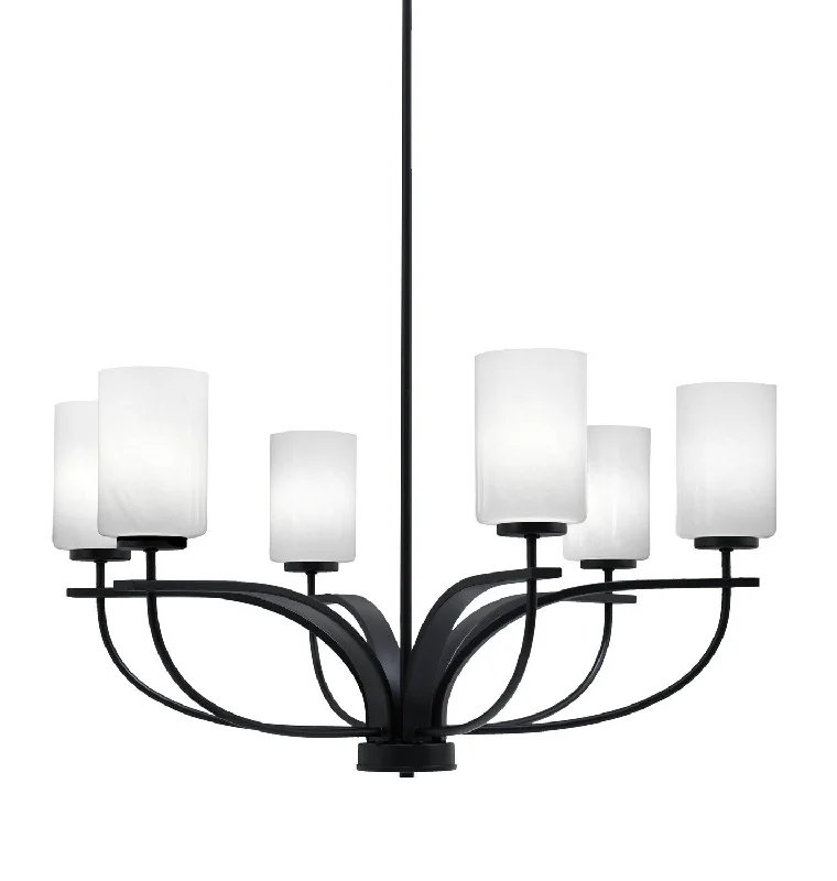 Chandeliers with Metal Frames in Bronze FinishChandeliers with Metal Frames in Bronze FinishToltec Cavella 3906-MB-3001 Chandelier Light - Matte Black