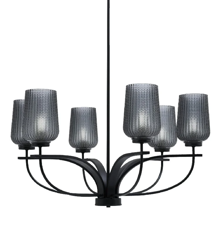 Bohemian - Style Beaded Chandeliers for Eclectic DecorBohemian - Style Beaded Chandeliers for Eclectic DecorToltec Cavella 3906-MB-4252 Chandelier Light - Matte Black