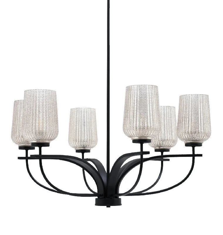 Chandeliers with Frosted Glass for a Softer Light DiffusionChandeliers with Frosted Glass for a Softer Light DiffusionToltec Cavella 3906-MB-4253 Chandelier Light - Matte Black Chandeliers with Frosted Glass for a Softer Light DiffusionChandeliers with Frosted Glass for a Softer Light DiffusionToltec Cavella 3906-MB-4253 Chandelier Light - Matte Black