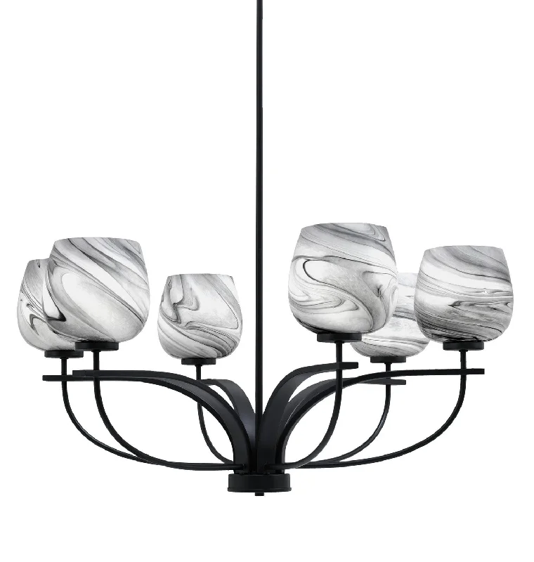 Mid - Century Modern Chandeliers for Vintage AppealMid - Century Modern Chandeliers for Vintage AppealToltec Cavella 3906-MB-4819 Chandelier Light - Matte Black