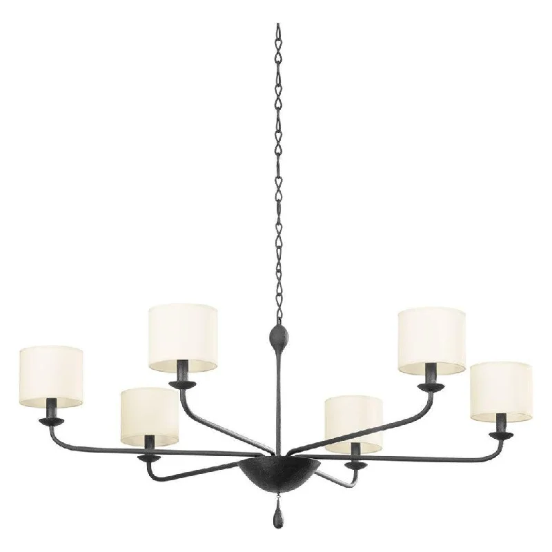 Chandeliers with Metal Frames in Black FinishChandeliers with Metal Frames in Black FinishOsmond 6-Light Chandelier