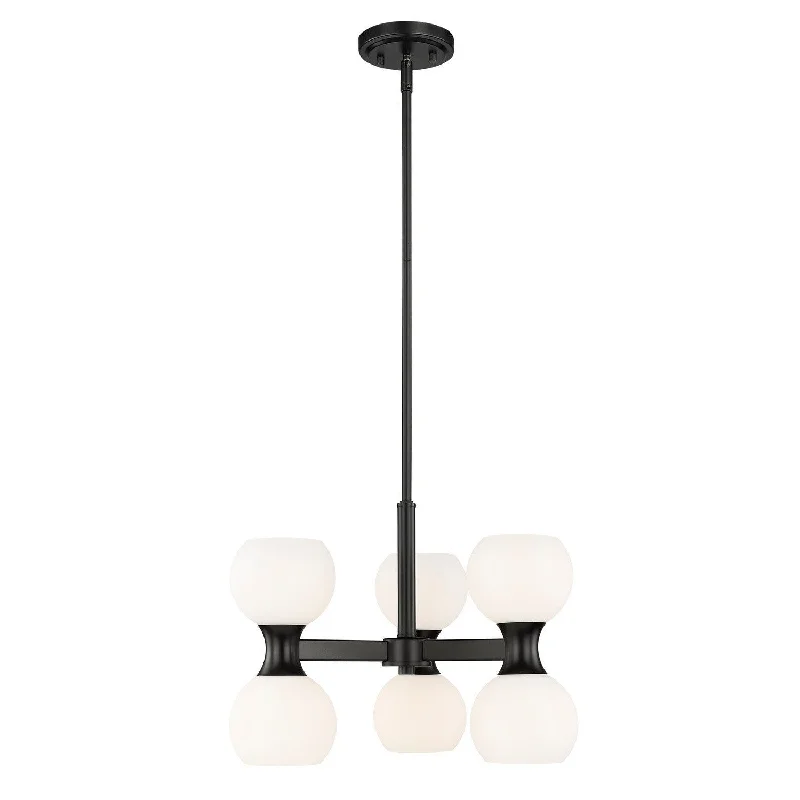 Chandeliers with Metal Frames in Silver FinishChandeliers with Metal Frames in Silver FinishZ-Lite Artemis 494-6MB Chandelier Light - Matte Black